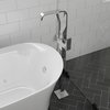 Alfi Brand Polished Chrm Sgl Lvr Flr Mnt Tub Filler Mixer w Hand Held Shower Head AB2180-PC